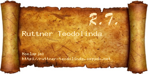 Ruttner Teodolinda névjegykártya